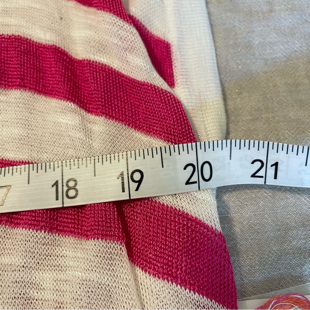 Jones New York Size 2XL Long Pink/ Orange Stripe Pull-Over Cruise Comfortable - Picture 6 of 6